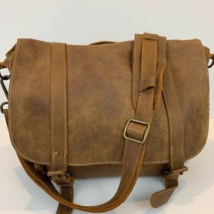Roots tribe leather side bag
